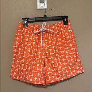 Cotton On Orange Geometric Men's Swim Trunks